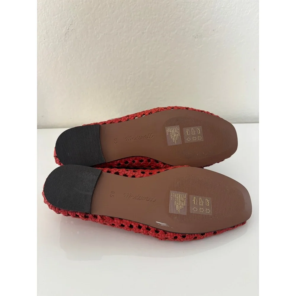 Madewell Greta Ballet Flat Southwestern Clay Woven Leather Mary Jane NQ312 6.5 - Picture 7 of 9